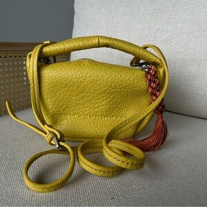 adolfo dominguez yellow mini bag